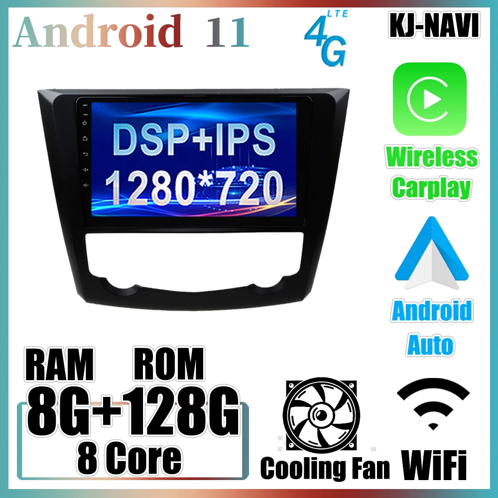 

Car Radio Touch Screen IPS For Renault Kadjar 2015 2016 2017 Android 11 WIFI Multimedia Video Player GPS Navigation Bluetooth