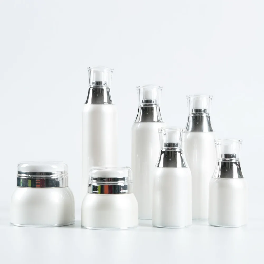 

New Airless Vacuum Bottle Cosmetic Jar Empty Acrylic Lotion Cans Press Cream Pot Sample Vials Makeup Container 30/50/100/120/150