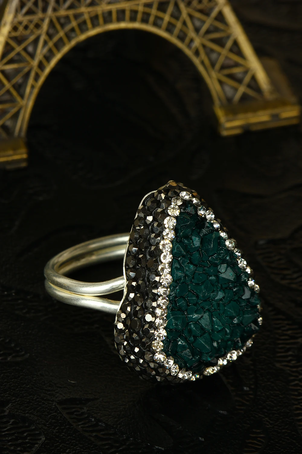 

Natural stone Women 'S Quartz Ring Brass Above Micron Silver Plated 121 Ar62