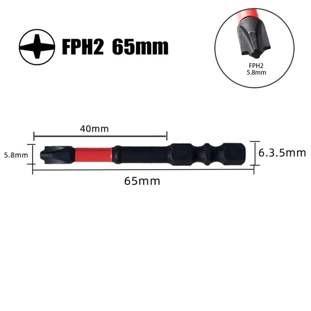 

6 шт. Fph1 Fph2 Fph3 крестовые биты 65/110 мм для отвертки крутящего момента розетки переключателя автоматических выключателей стандартные электрические инструменты для E