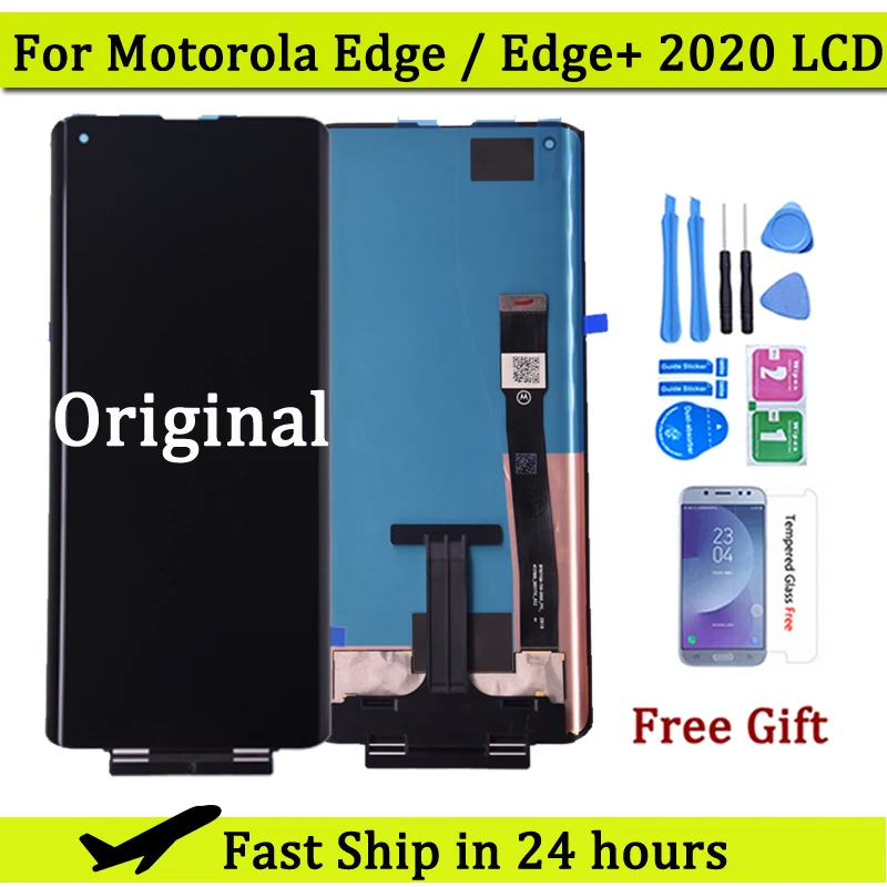 

Для Motorola Moto Edge + ЖК-дисплей, цифровой преобразователь сенсорного экрана для Moto Edge, дисплей для moto edge plus, замена
