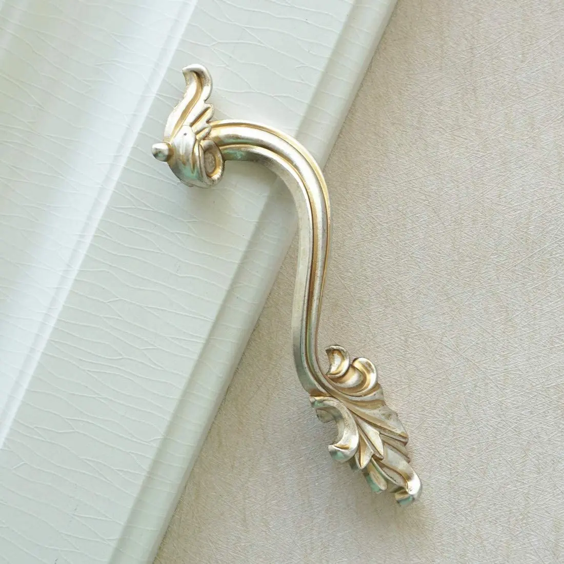 Античная серебряная мебель ручки винтажная ручка для кухонного шкафа фурнитура