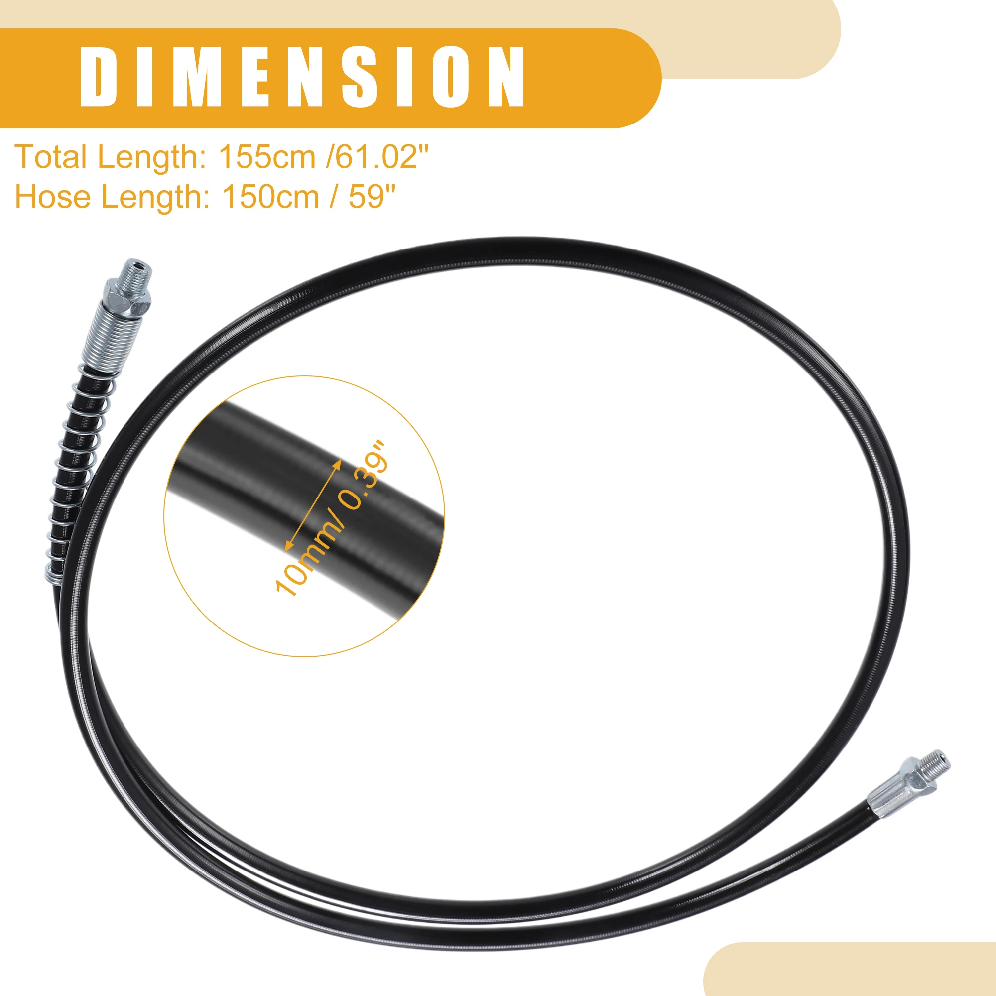 

UXCELL 1/2 шт., длина 30-150 см, универсальный 1/8 "NPT, смазочный пистолет, гибкий шланг для прицепа, гибкий смазочный пистолет, удлинитель шланга, нескользящий
