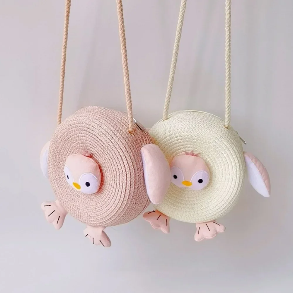 2024 детская сумка-мессенджер корейская версия новая летняя соломенная тканая