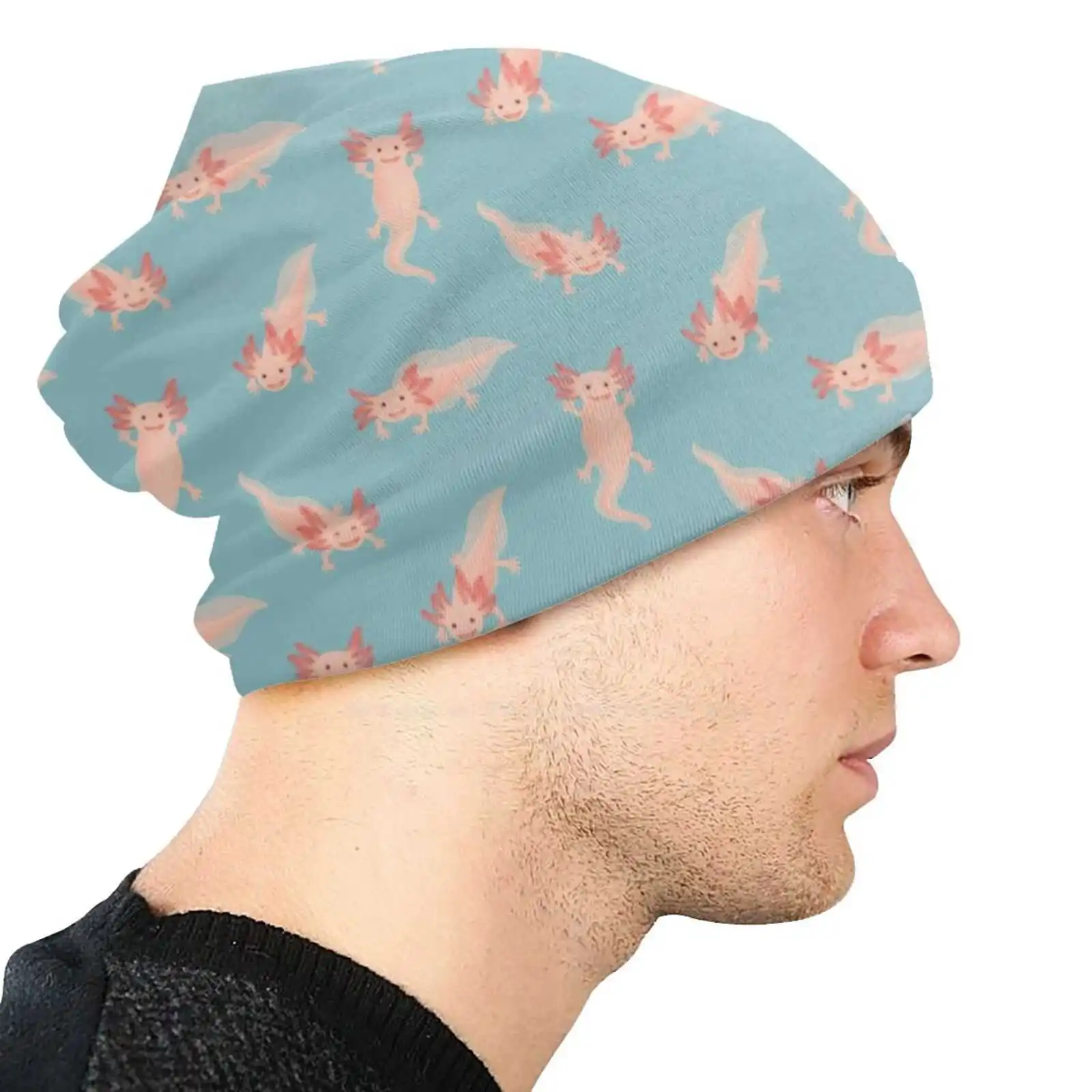 Вязаная шапка Axolotl теплая уличные шапки саламандеры амфибии животные природа