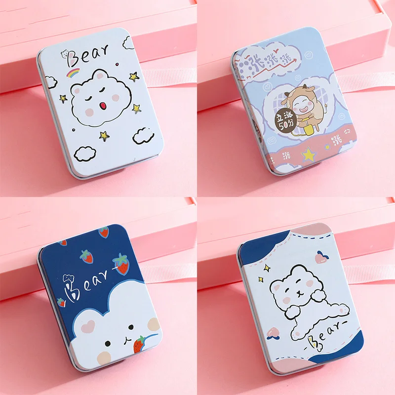 

Cartoon Tinplate Storage Box Sealed Jar Packing Boxes Cigarette Box Candy Storage Cans Coin Earrings Headphones Gift Storage Box