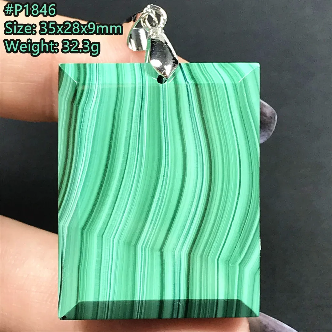 Top Natural Green Malachite Chrysocolla Pendant For Women Lady Men Healing Luck Wealth Crystal Beads Silver Stone Jewelry AAAAA