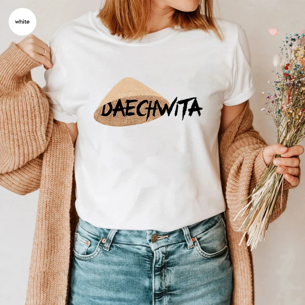 Футболка Daechwita, модная женская футболка в Корейском стиле ретро, поклонники, подарок для мужчин и женщин, графическая футболка унисекс, летний Повседневный Топ с коротким рукавом