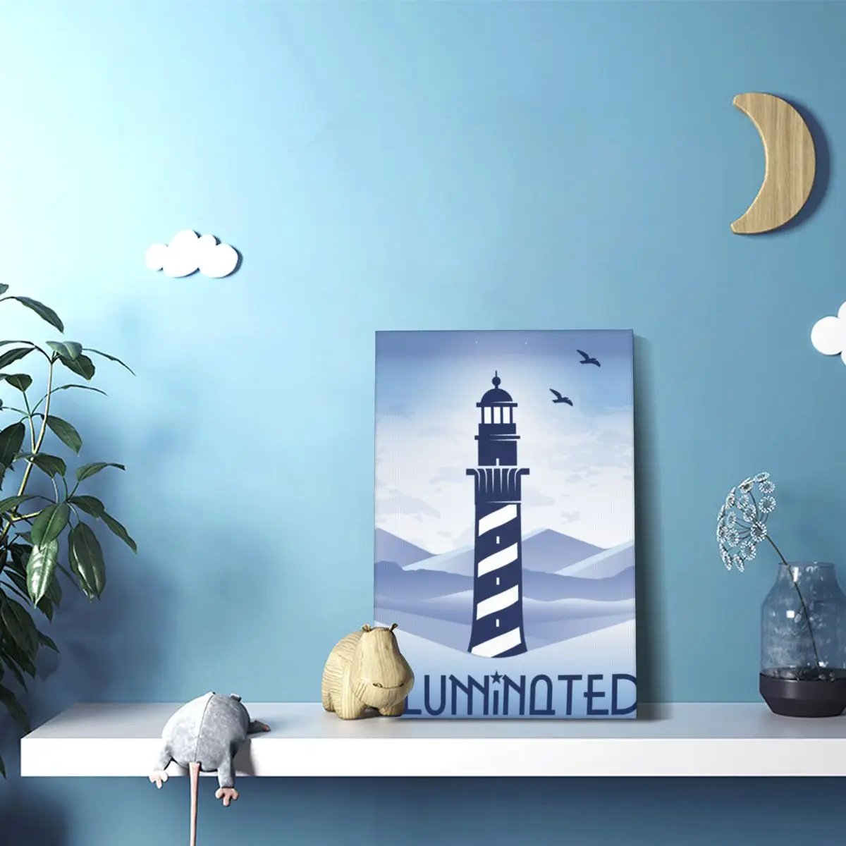 Маяк Llluminated-Love ручная тонировка абстрактная масляная живопись на холсте большой