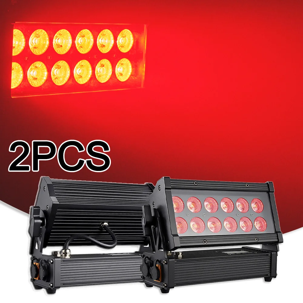 Водонепроницаемый светодиодный прожектор 2 шт. 12x10 Вт RGBWA UV DMX512 IP65