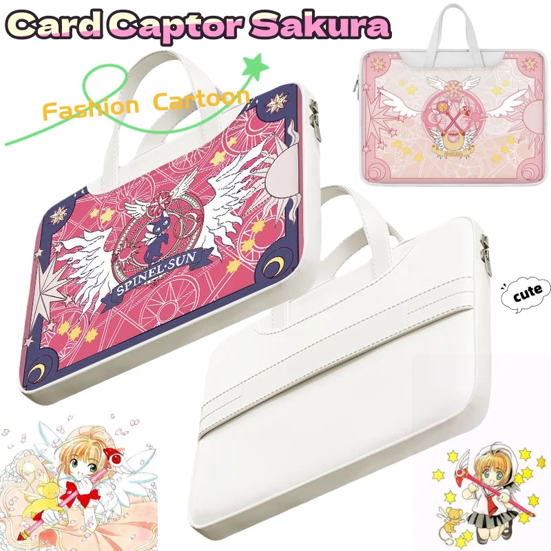 Фото Сумка для ноутбука Card Captor Sakura, милая, стильная, креативная, персонализированная портативная сумка для ноутбука с героями мультфильмов, подарок другу на день рождения №1