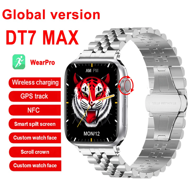 

NEW Original Seres 7 DT7 MAX Smart Watch 1.9 Inch Screen NFC GPS Tracker Bluetoot Call Men Women 45mm Smartwatch 2022 PK W27 PRO