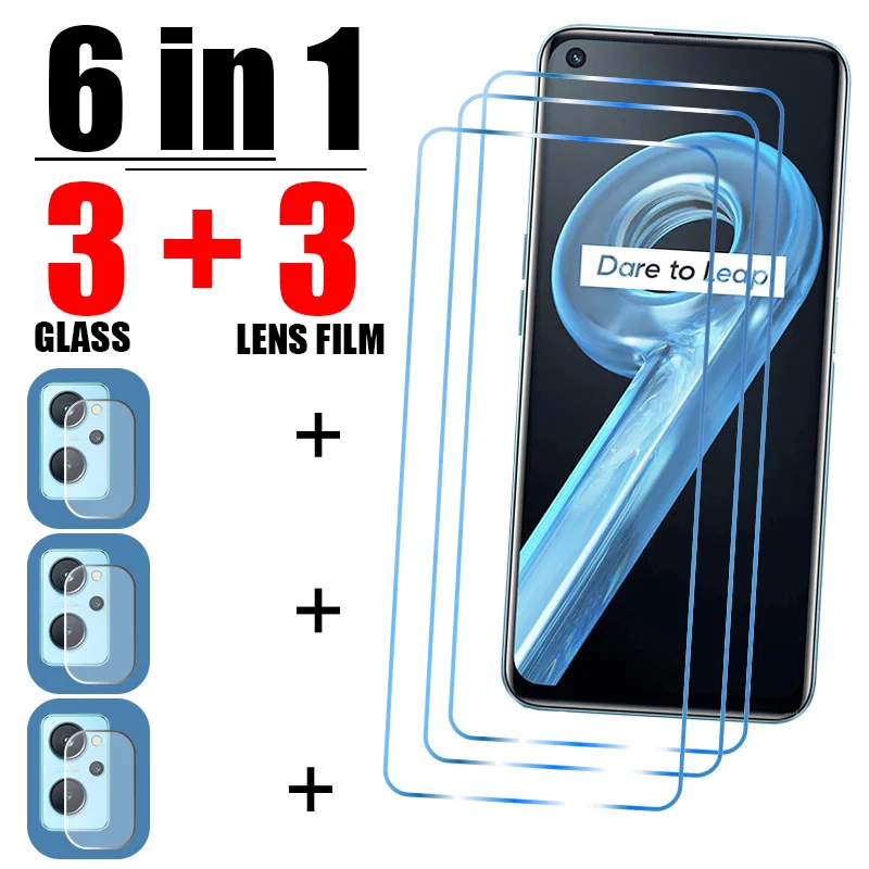 

Защитное стекло 6 в 1 для Realme GT 2 Pro 8i Q3S Q3T, пленка для экрана на Realme GT Neo 2 2T 8 Q3 Pro C21 C25 C35 C21Y, пленка для объектива