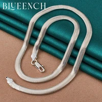 blueench 925 sterling silver 6mm snake bone necklace flat snake chain for men women party fashion personality jewelry