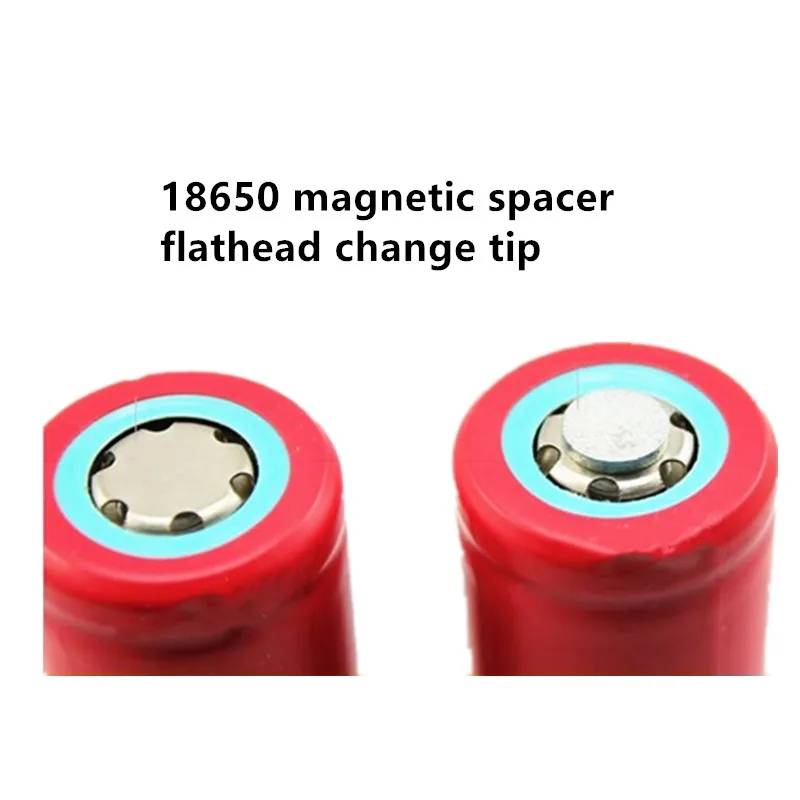 

18650 gasket flat tip becomes magnet pieces magnetic flashlight battery spacer Various thicknesses