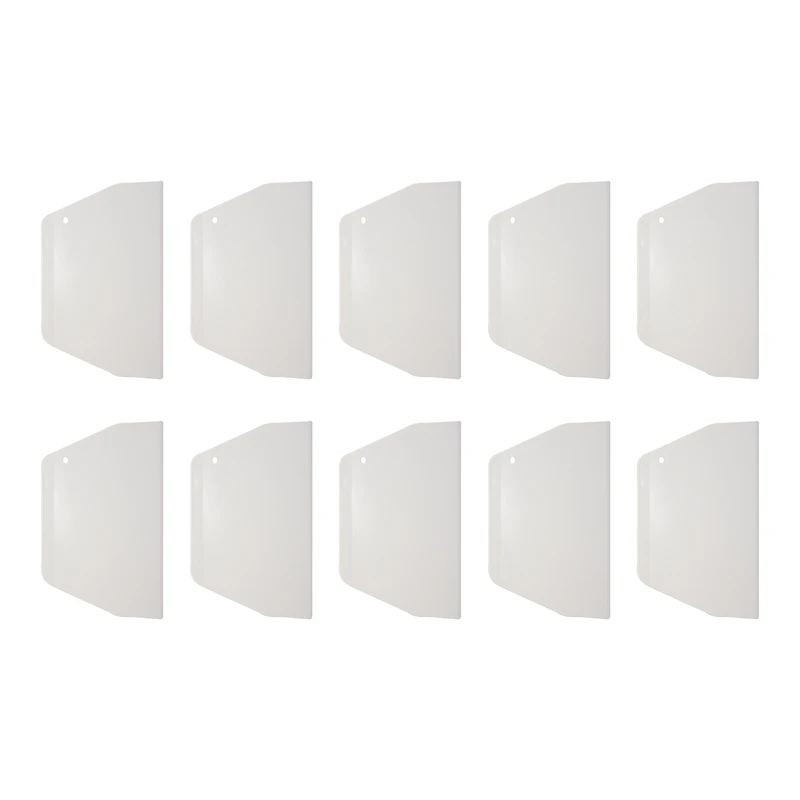 

10X плоский белый пластиковый скребок для украшения торта, теста, кондитерский инструмент, 19 см X 12,5 см