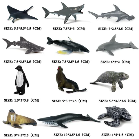Oenux мини-модель морской акулы, классические Морские обитатели, животные, Кит, черепаха, ПВХ, прекрасная образовательная, игрушка для детей, подарок