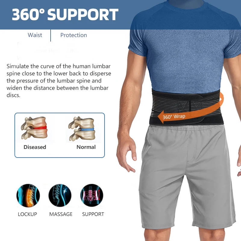 Back Brace for Men and Women Breathable Waist Lumbar Lower Back Support Belt for Sciatica Herniated Disc Scoliosis Back Pain