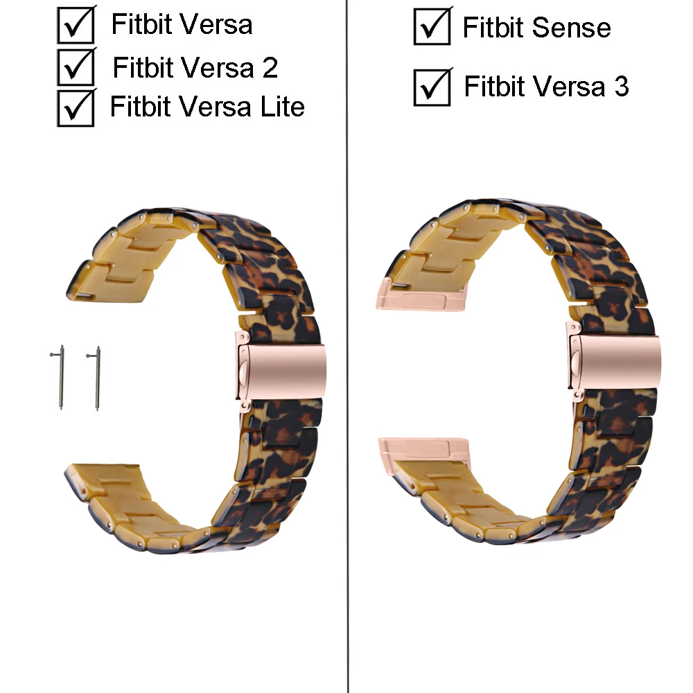 Luxury Resin bracelet Band For Fitbit Versa 3 Sense Correa For Fitbit Versa 1 2 Versa Lite Replacement accessories