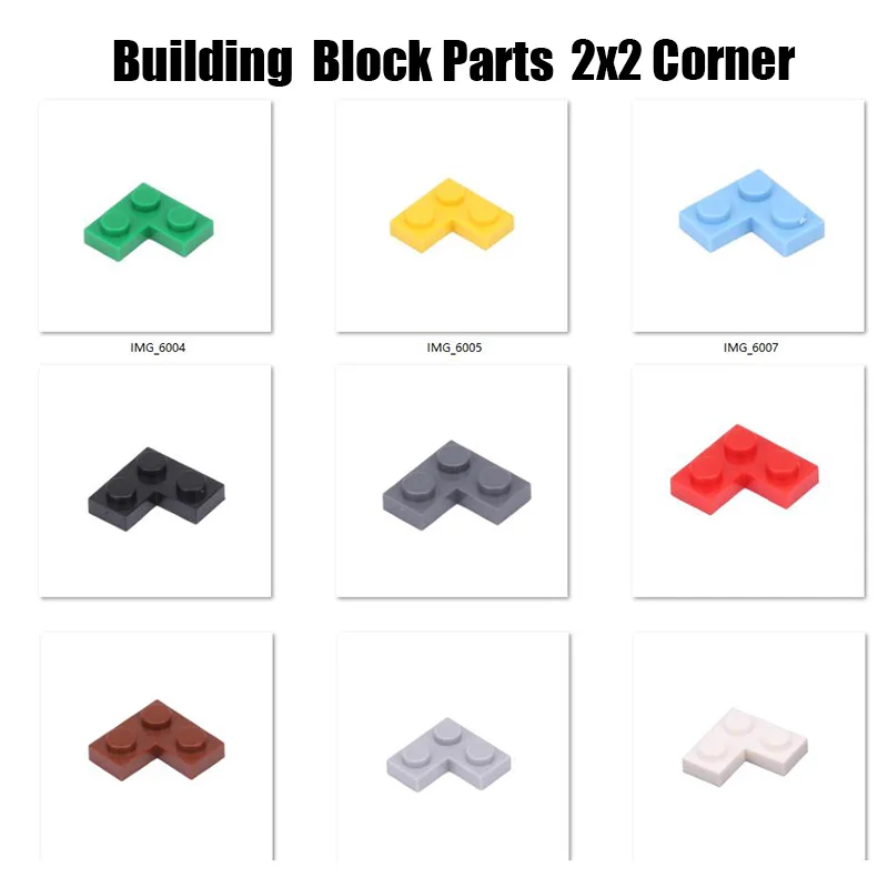 

50g Building Blocks Spare Parts Plate 2x2 Corner Educational MOC Creative Construction Brick Parts Accessories Toys For Kid