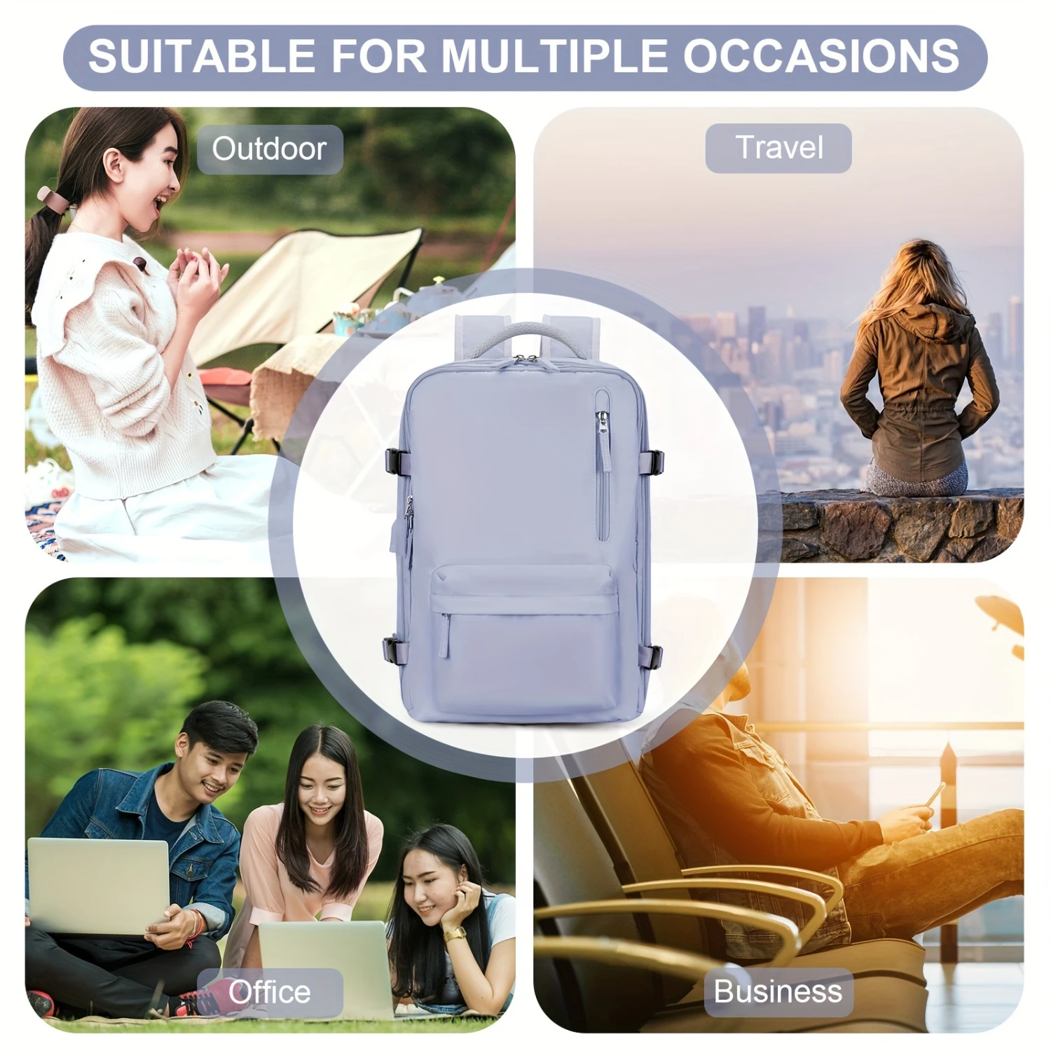 Большой дорожный рюкзак для женщин и мужчин ручной клади походный