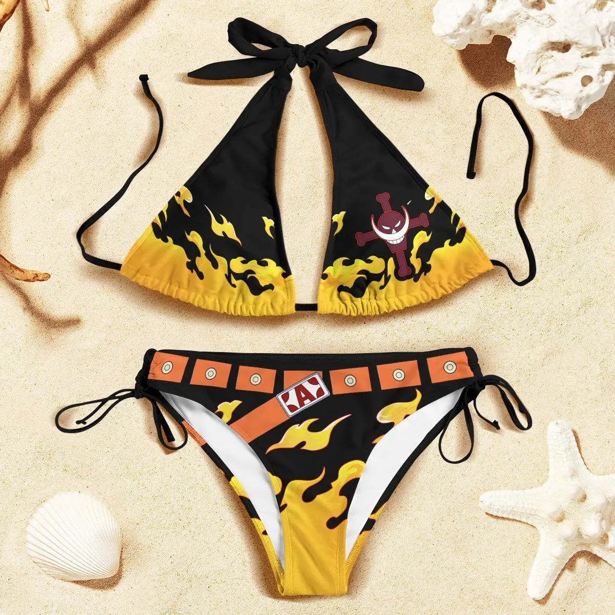 Купальник-бикини женский с цифровым 3D принтом модный пикантный комплект нижнего