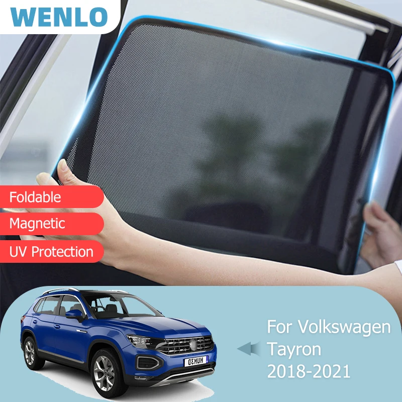 

For Volkswagen TAYRON 2018-2021 Front Windshield Car Sunshade Side Window Blind Sun Shade Magnetic Visor Auto Mesh Curtain Cover