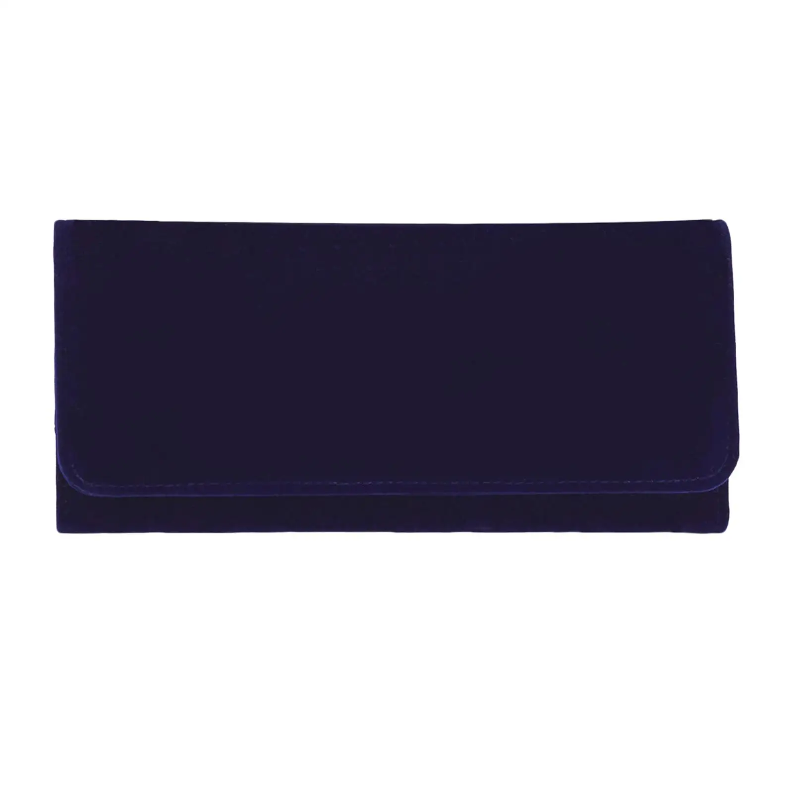 

OrganizerBlue Deerskin Velvet Case for Necklaces Earrings Rings with Detachable Pouch for Watches Bracelets