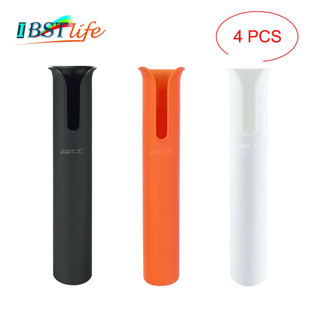 

4X Adhesive Mount Plastic Rod Holders Fishing Rod Rack Durable Pole Tube Bracket Socket Support Boat Kayak Inserter Accessories