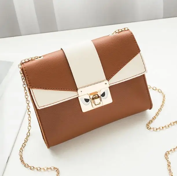 

Сумка контрастных цветов в Корейском стиле, женская маленькая квадратная сумка на плечо, милая металлическая сумка через плечо, кошелек для...