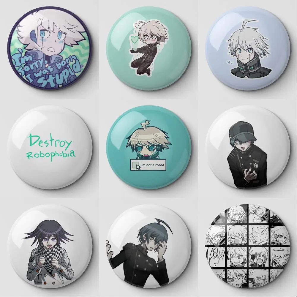 

Заколка-булавка Danganronpa V3 Kiibo, мягкая Металлическая Булавка с изображением сердца, робофобии, настраиваемая бижутерия, булавка на лацкан, шля...