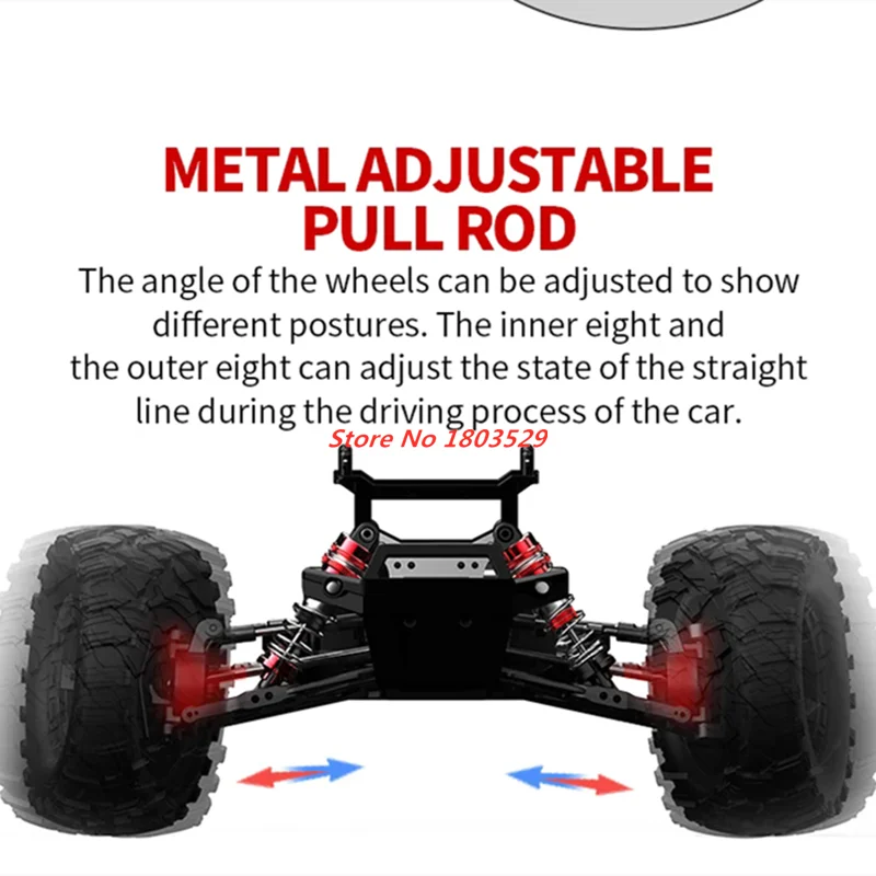 Фото Обновленный высокоскоростной гоночный автомобиль на радиоуправлении 70 км/ч 2,4 ГГц масштаб 1:10 полноприводный Радиоуправляемый грузовик 4WD амортизатор внедорожник игрушечный автомобиль №2