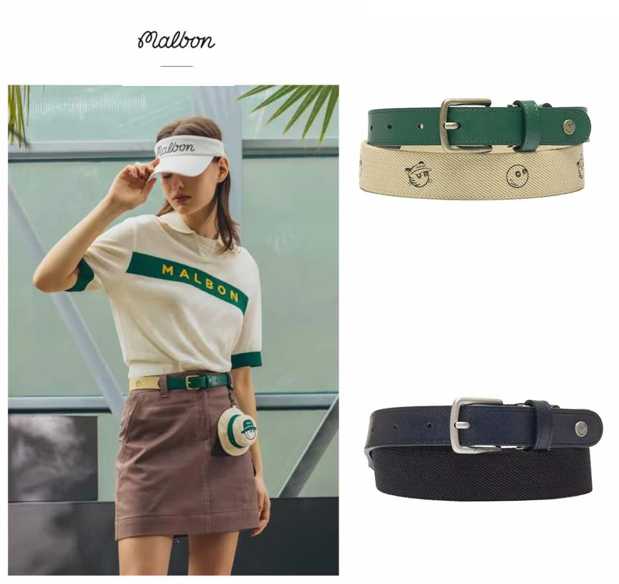 

Original single golf belt ladies golf belt PU stitching weaving fashion all-match leisure new