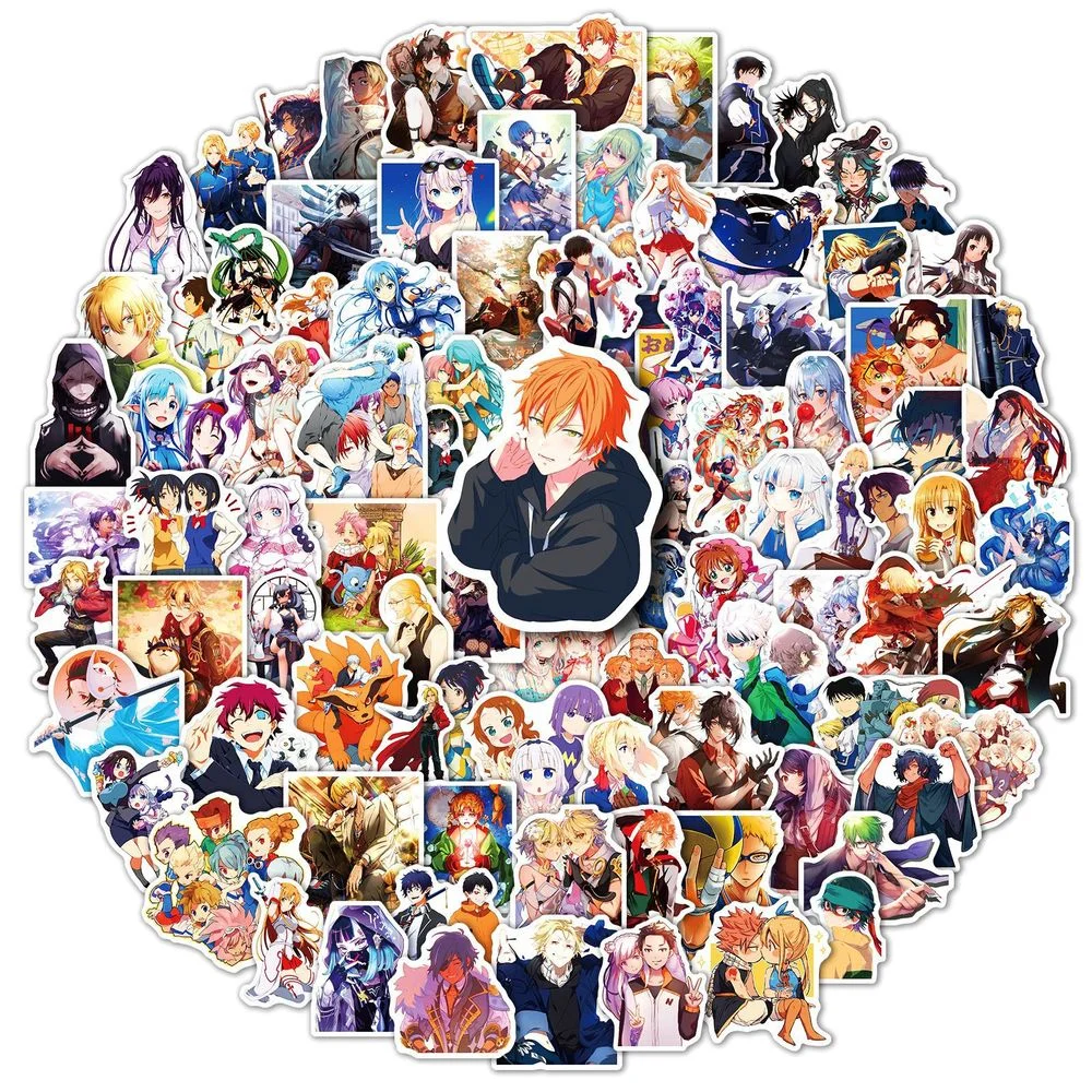 

50/100PCS Japan Popular Anime Collection Graffiti Sticker Waterproof Skateboard Water Cup Luggage Sticker Wholesale