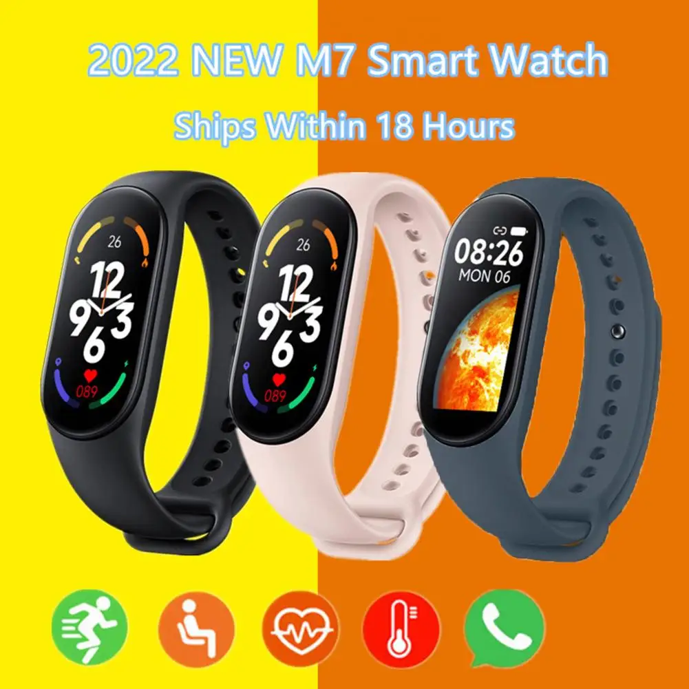 

M7 Smart Watch Men Women Dynamic Display Screen All Day Sport Tracker Call Message Reminder Daily Waterproof Digital Wristwatch