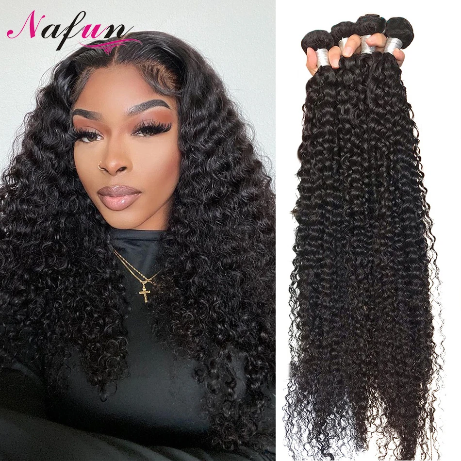 

24 26 Inch Long Human Hair Bundle Deals Kinky Curly Virgin Hair Extensions Double Weft Malaysia Remy Virgin Hair Weave Bundles