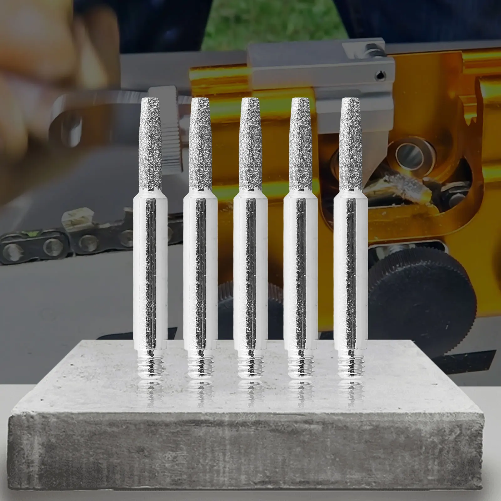 5 шт. точилка для бензопилы алмазная шлифовальная головка цилиндрическая насадка