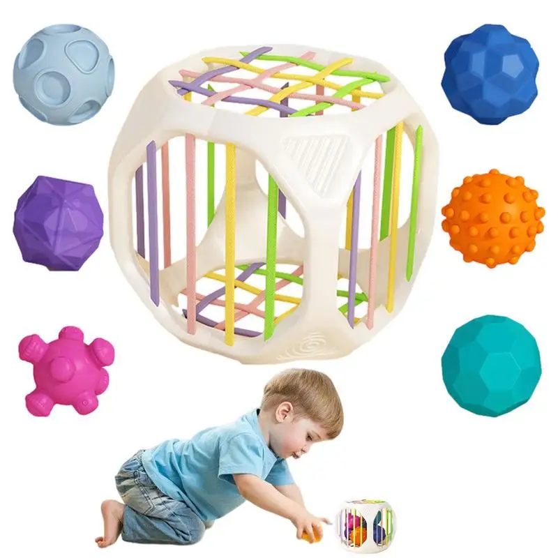 

Shape Sorter Toy Montessori Motor Skills Toy With Elastic Bands Activity Sensory Cube Bin With Sensory Blocks Toys Toddler