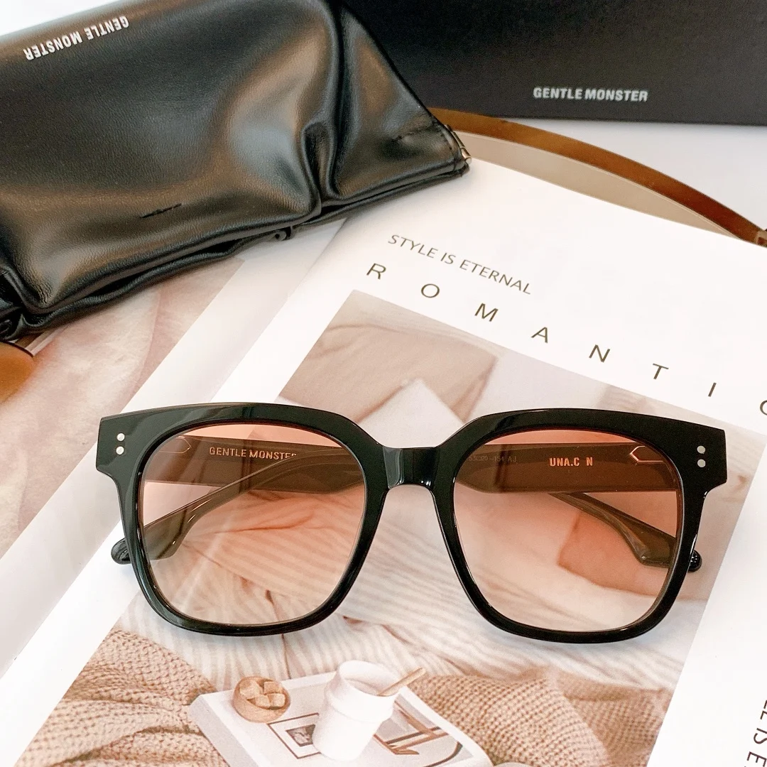 

Gentle Monster Sunglasses UNA N Luxury Designer Vintage Acetate Popular Brand Fashion for Men and Women with Package