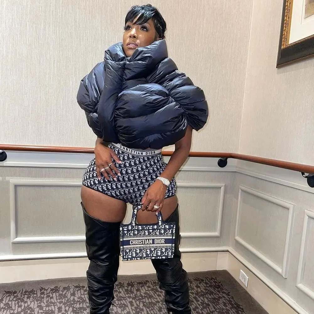 Crop Bubble Vest Jacket Solid Puffer Coats Women Streetwear 2022 Y2K Fashion Fall Winter Clothes Thick Warm Down Cropped Coat