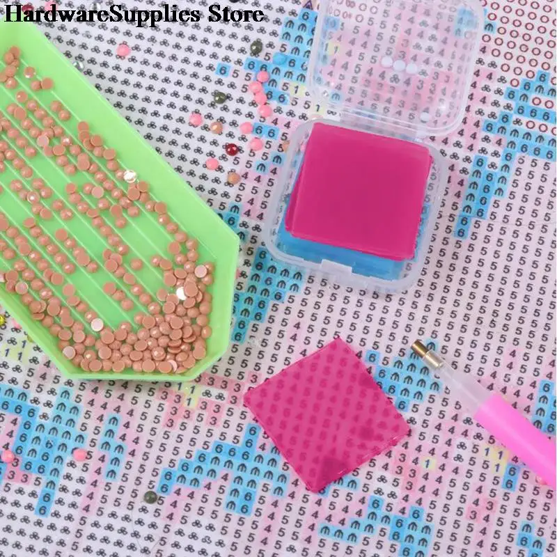 

6Pcs/3pcs 5D Diamond Painting Clay Drilling Mud DIY Dotting Painting Glue Art Tools DIY Crafts Drilling Mud With Storage Box