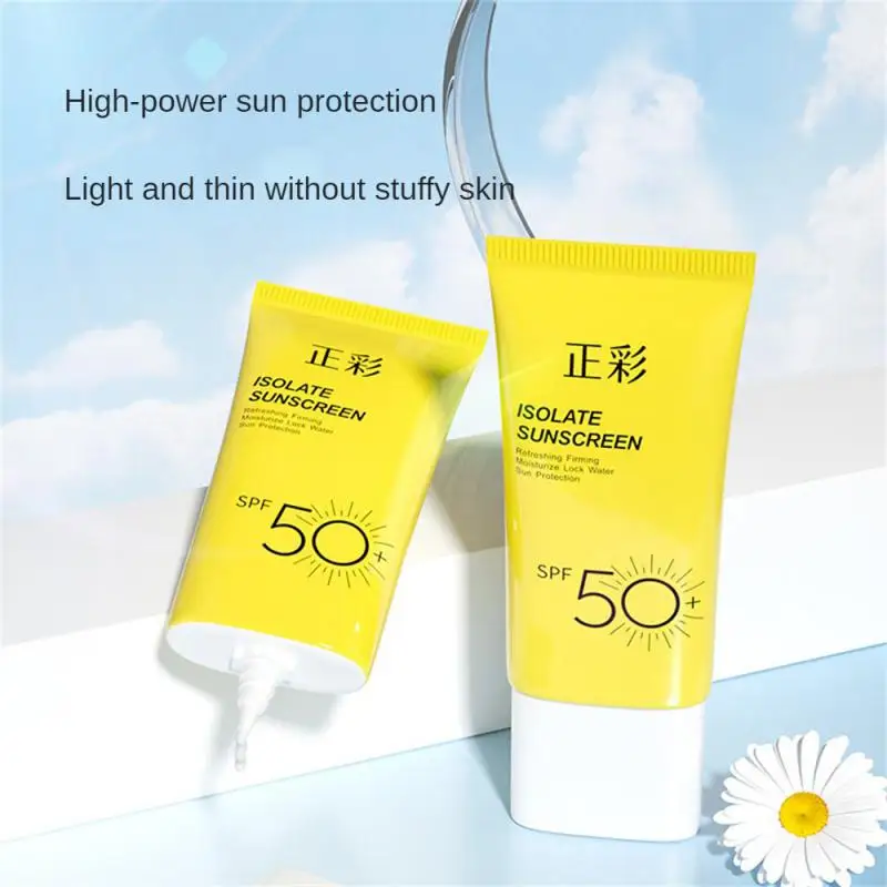 

Natural Spf 50 Sunscreen Lotion 80g Water Resistant Broad Spectrum UVA/UVB Protection Oil Free Sun Block Whiten Sunscreen Lotion