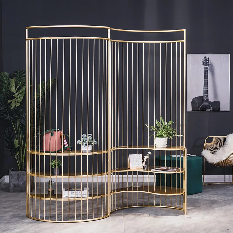 

Mingzhan Storage Rack Subareas Screens Living Room Northern European Simple Modern Hallway Double-Sided Foldable Mobile