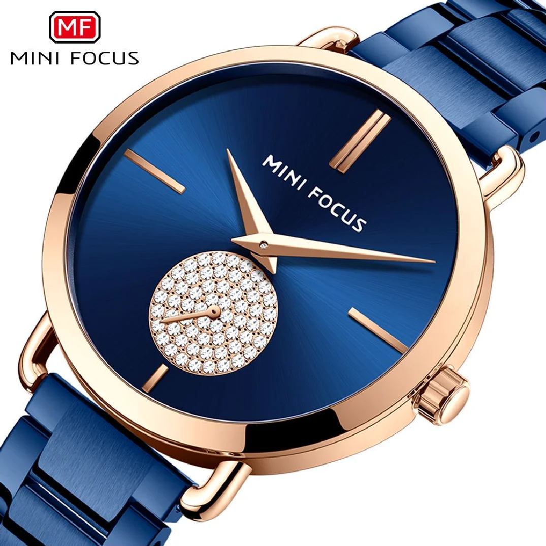 New MINI FOCUS Fashion Women's Watches Quartz Ladies Top Brand Luxury Waterproof Stainless Steel Clock Relogio Feminino gift box enlarge