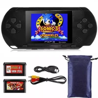 3 portable 16 bit retro pxp3 slim station video games player handheld game console with 2 game card built in 150 class