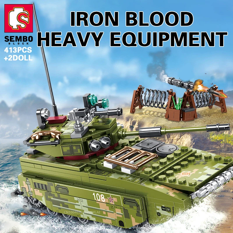 

SEMBO BLOCK Military 413PCS Plastic Model Diecast Military Toy Models to Assemble Panzer Idf Army Toys Armored Vehicle Scale Pla