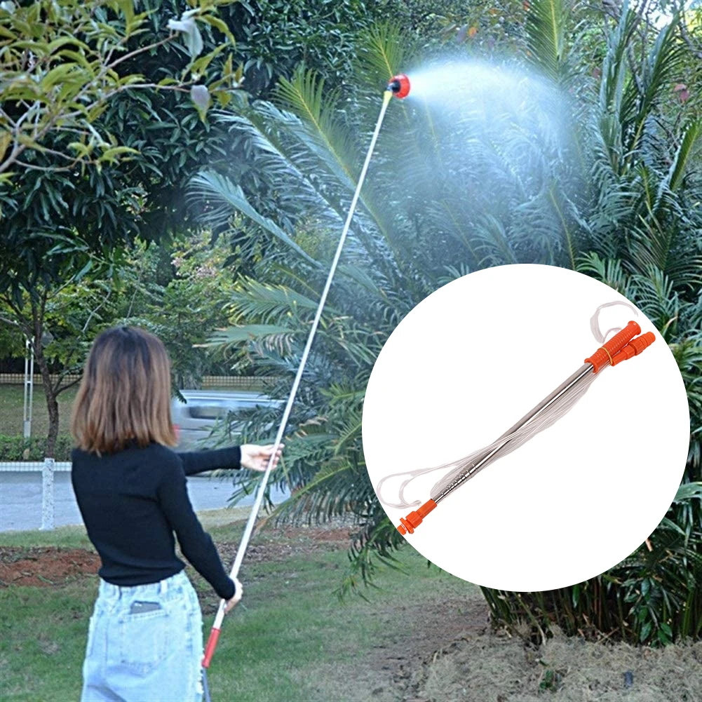 2.4m Agriculture Tool Fruit Tree Spray Rod Stainless Steel Extension Bar Pesticides Lance Telescopic High Pressure Accessories