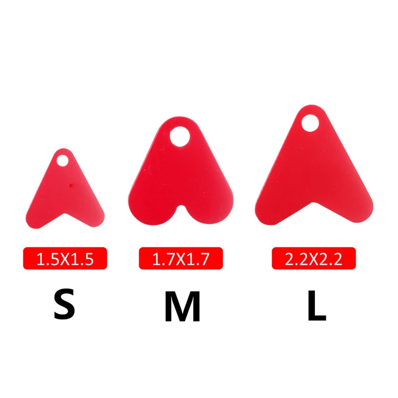 200 Шт. Набор Рыболовных Приманок Пластиковые Приманки В Форме Красного Сердца С