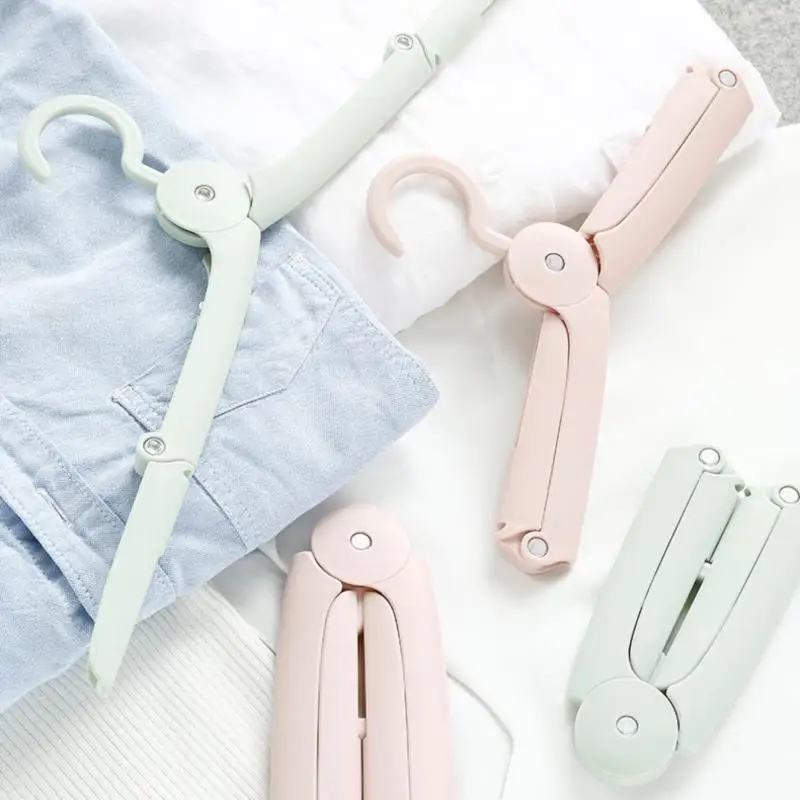 

1 Pcs Mini Travel Foldable Closet Clothes Hangers Home Portable Windproof Non-slip Coat Skirt Dress Clothes Hanging Drying Racks