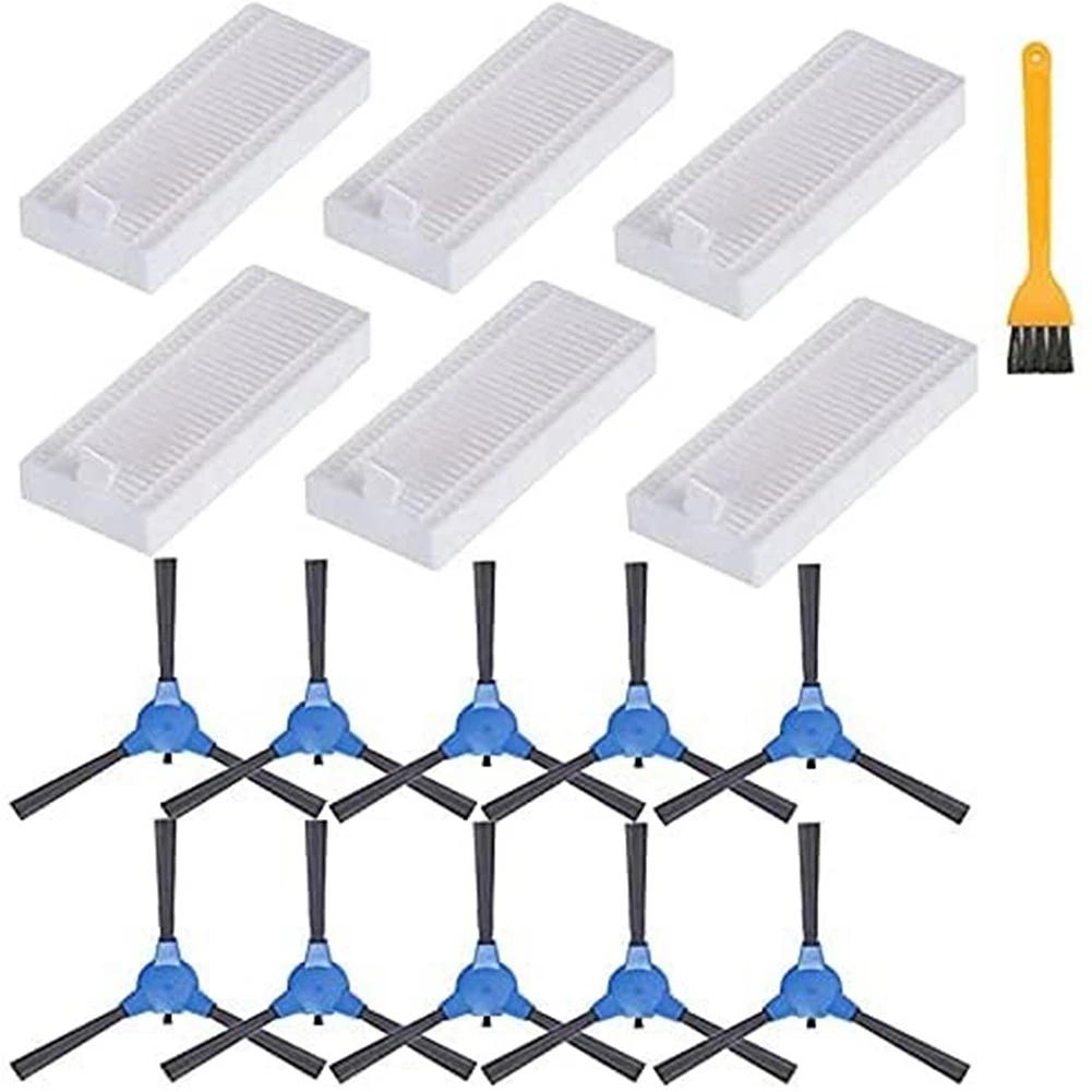 

Replacement Parts and Accessories are Suitable for Coredy R300 Robot Vacuum Cleaner 1400Pa, 6 Filters and 10 Brushes